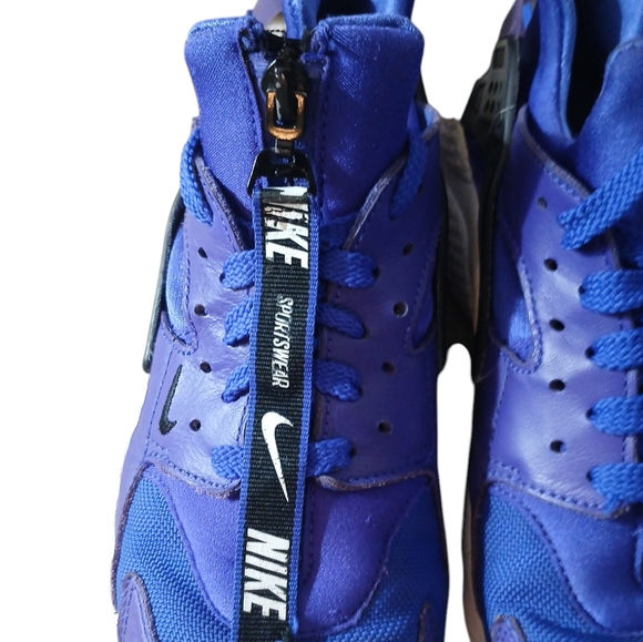 AIR HUARACHE RUN PREMIUM ZIP TRAINERS PURPLE AND BLUE SNEAKERS SIZE 7.5 - Picture 5 of 12